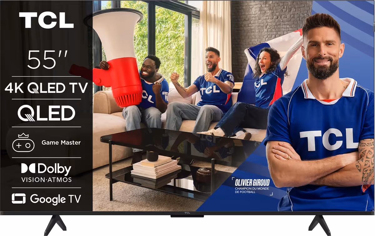 TV TCL 55P7L 55" QLED UHD 4K Google TV - Noir
