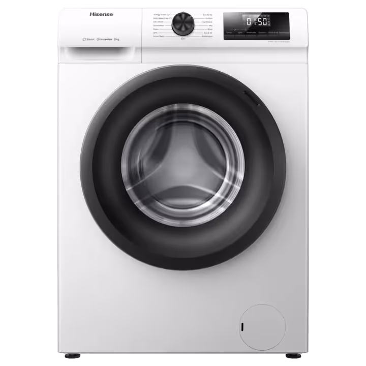 Lave Linge Frontal HISENSE WFQP8014EVM Inverter 8kg - Blanc