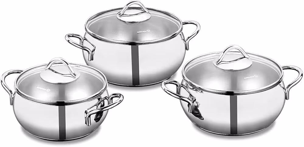SET Cookware 6 Pièces KORKAMZ TOMBIK A1801 - Inox
