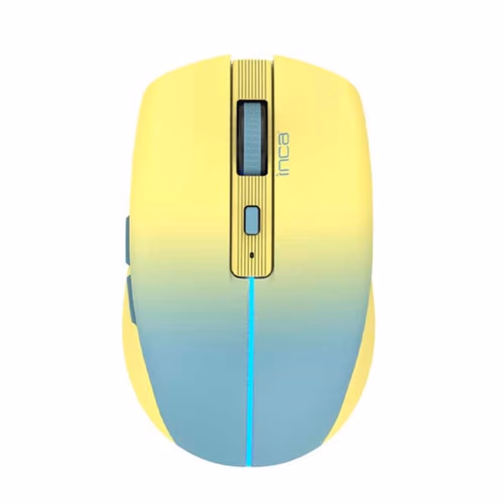 Souris Sans Fil INCA IWM-511RS Rechargeable - Bleu&Jaune