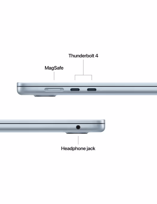 Apple - 15" MacBook Air M4 (2025) MC7D4FN/A 24Go 512 Go - Bleu ciel 6