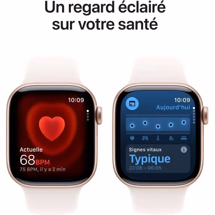 Apple Watch Series 11 GPS - 42mm - Boîtier Rose Gold Aluminium - Bracelet Rose Poudré Sport Band S/M   8