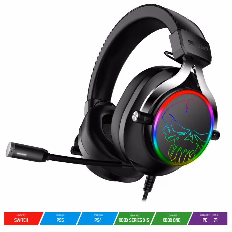 Micro Casque Gaming Filaire Spirit Of Gamer XPERT H600 RGB - Noir 6