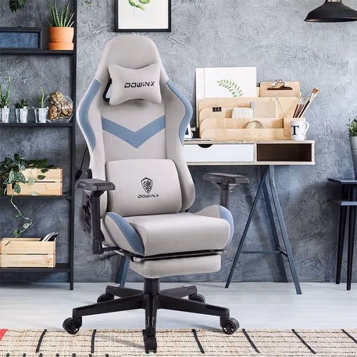 Chaise Gaming DOWINX LS-6668 4D Avec Accoudoirs - Gris 7