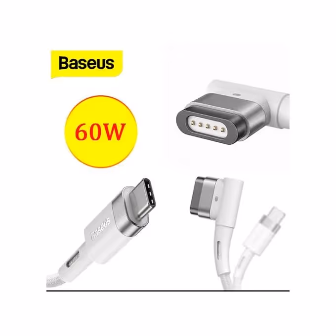 Câble de charge magnétique 60W Type-C Vers Ports en forme de L - Compatible Apple MacBook 6