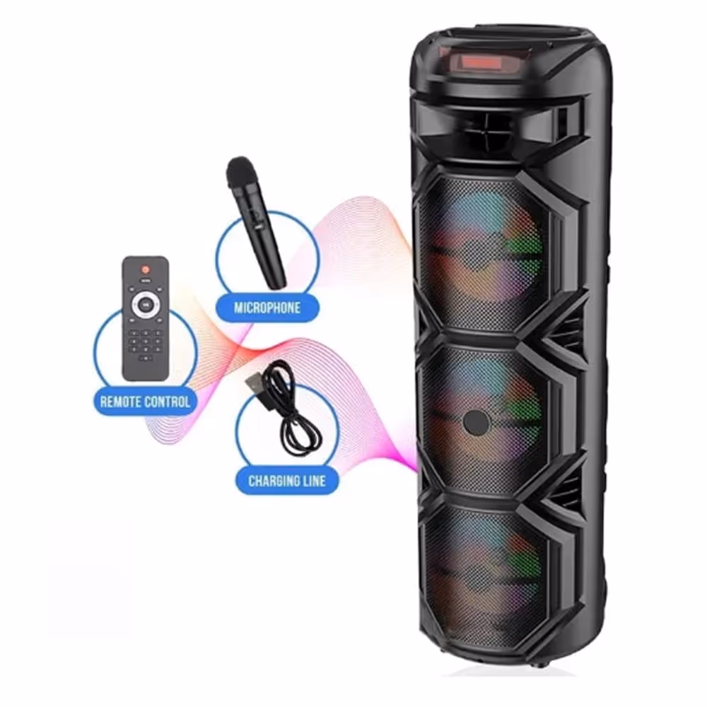 Haut Parleur Sans Fil ZQS 8301 Rechargable Avec Microphone - Noir