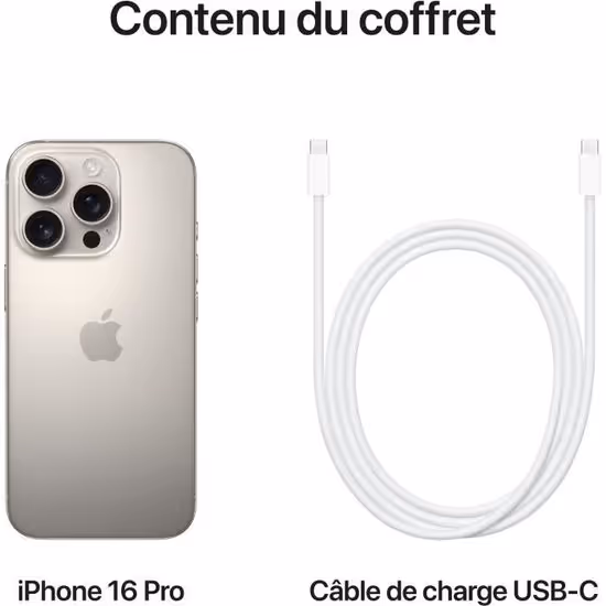 APPLE iPhone 16 Pro 128Go - Titane Naturel 5