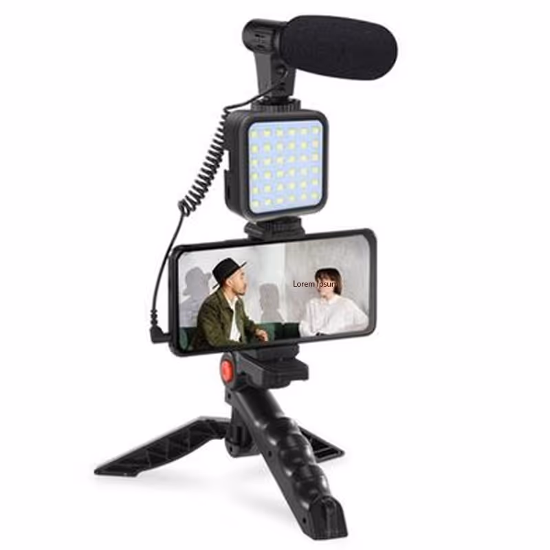 Kit De Production Vidéo avec Trépied AY-49 - Noir