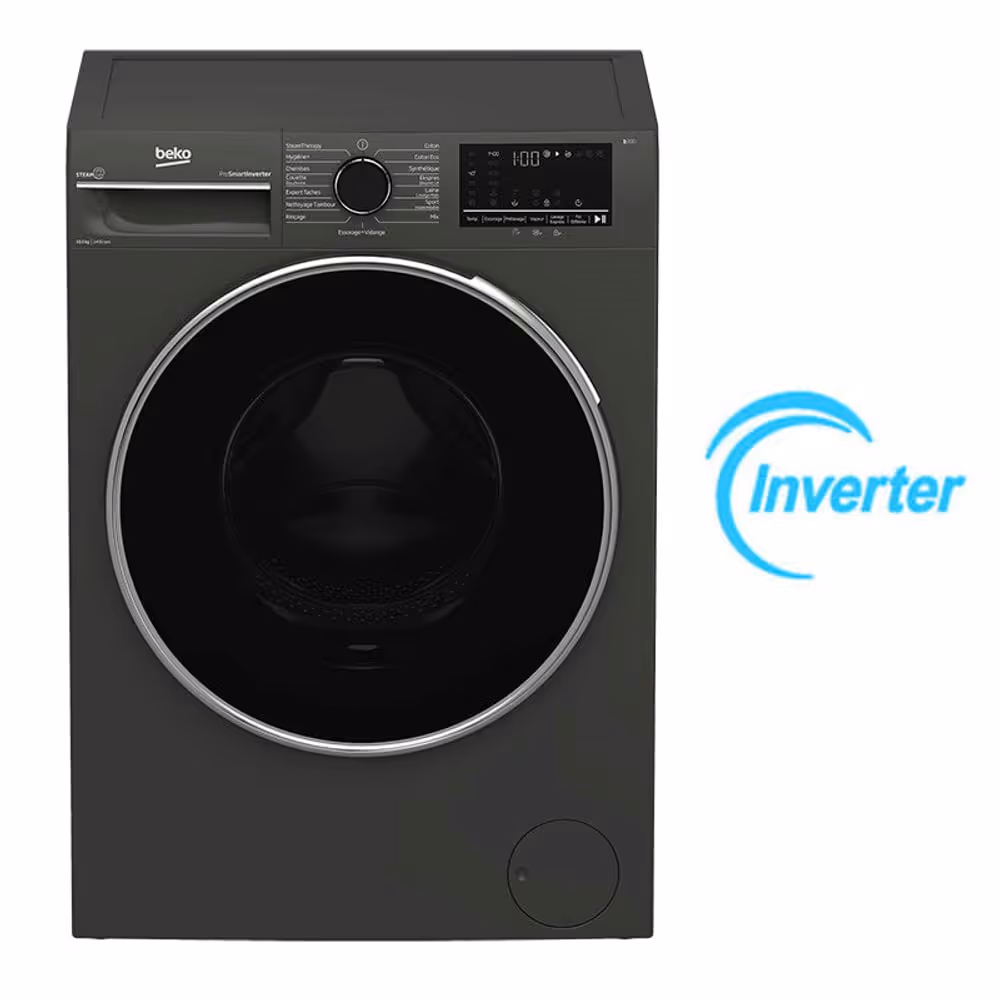 Machine à Laver Frontale Beko B3WFT410542MG Inverter 10.5Kg - Gris