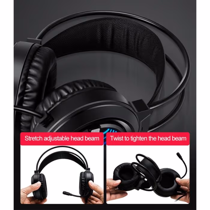 Micro Casque Gaming Filaire T-Wolf H130 RGB- Noir 6