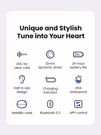 Ecouteur sans fil Haylou X1 2023- Bleu 5