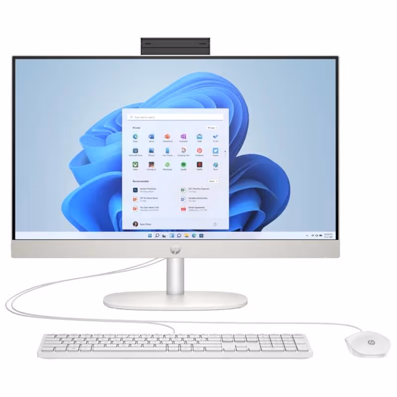 PC de Bureau All In One HP AI 24-cr2023nk Ultra 5 225U 8Go 512Go SSD - Blanc