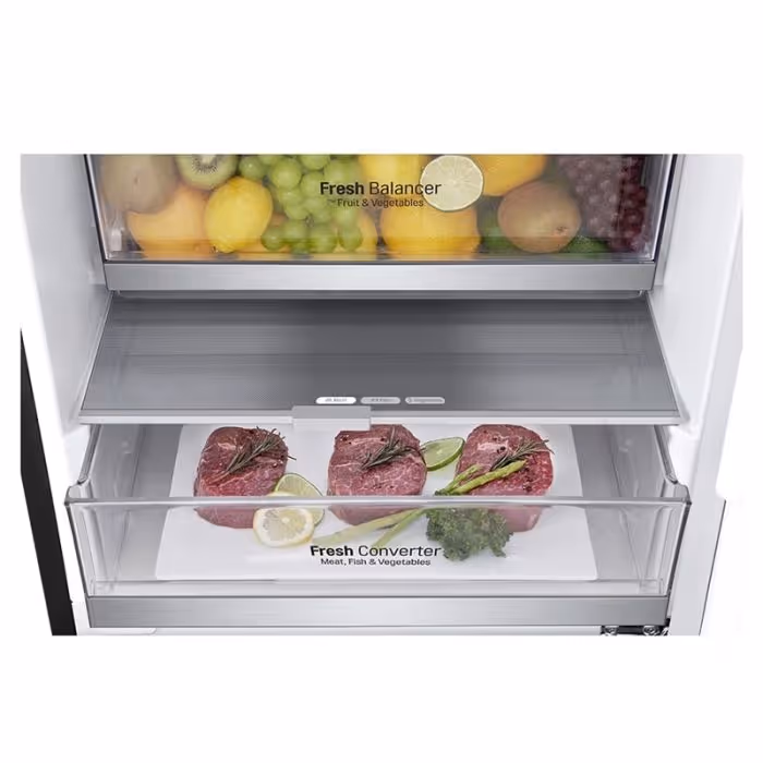 Réfrigérateur Combiné LG GR-B459NQFM 374L NoFrost - Noir Mat 5