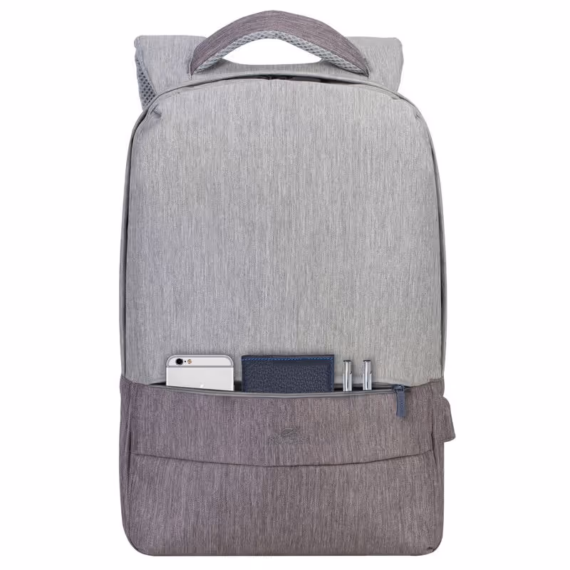 Sac à dos RIVACASE Pour Ordinateur Portable 7562- 15.6''- Gris & Mocha 7