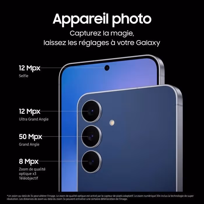 Samsung Galaxy S25 FE AI Smartphone 256Go - Noir Absolu 6
