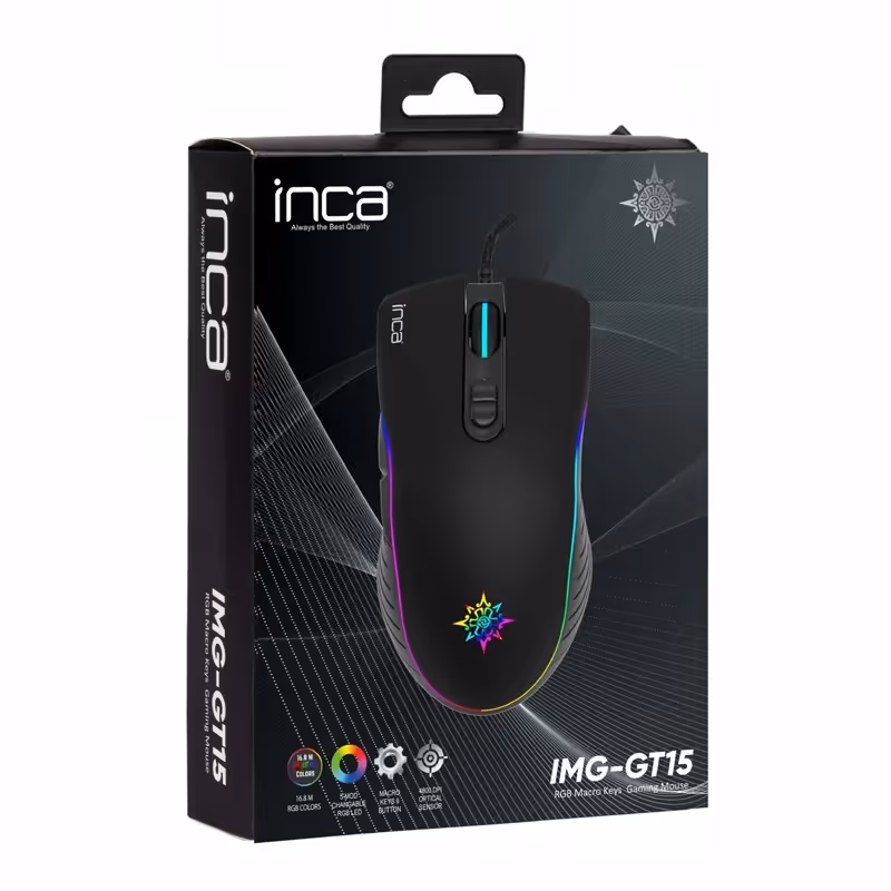 Souris Gamer Filaire INCA IMG-GT15 RGB - Noir 6
