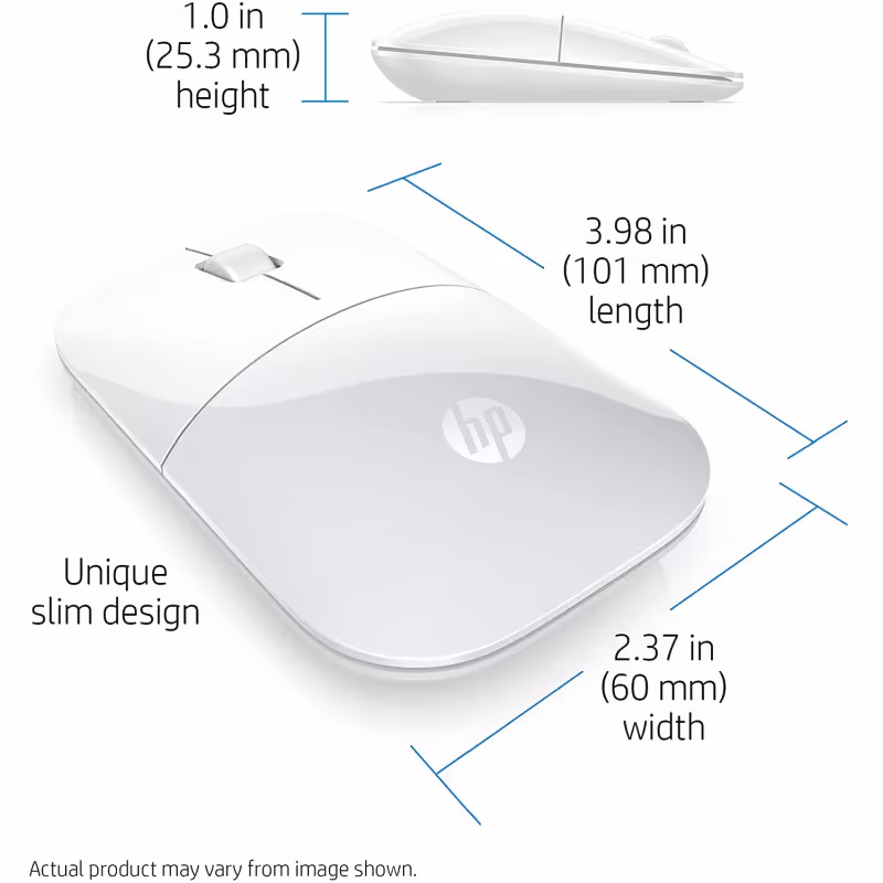 Souris Optique sans fil HP Z3700 - Blanc 6