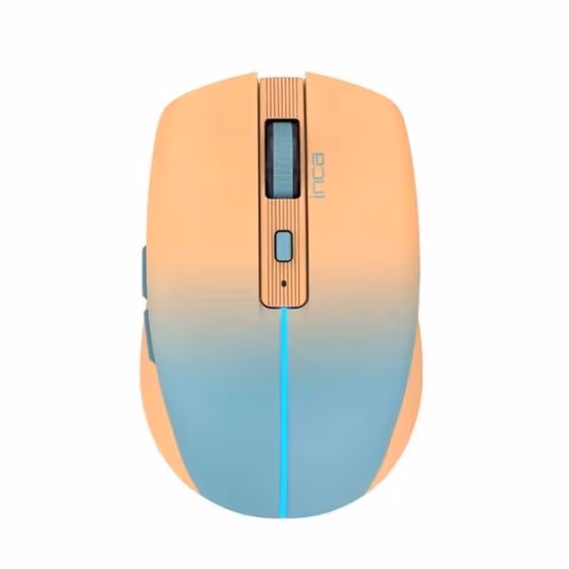 Souris Sans Fil INCA IWM-511RT Rechargeable - Corail&Bleu