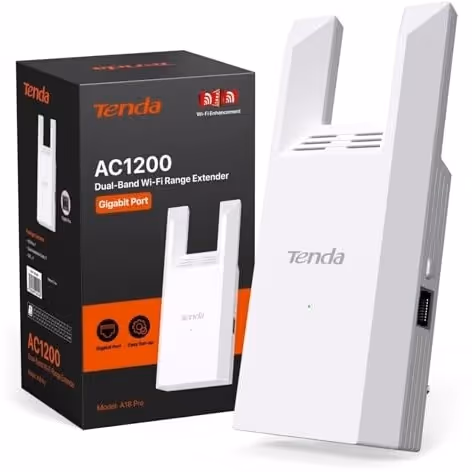 Répéteur WiFi Tenda A18 Pro Amplificateur AC1200 - Blanc