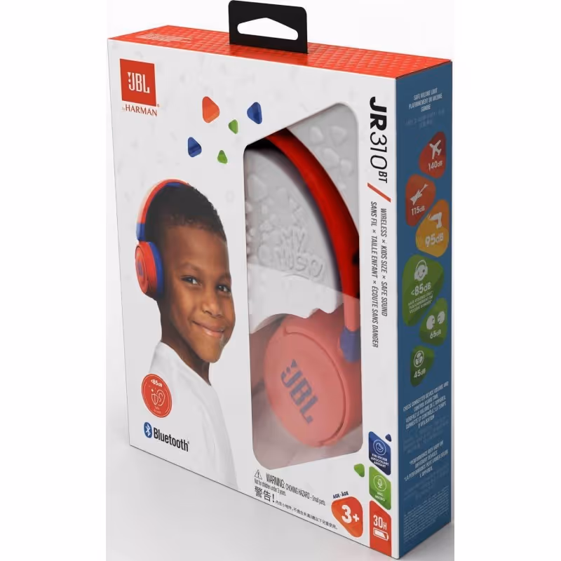 Casque JBL JR 310 BT pour Enfant - Bleu & Rouge 7