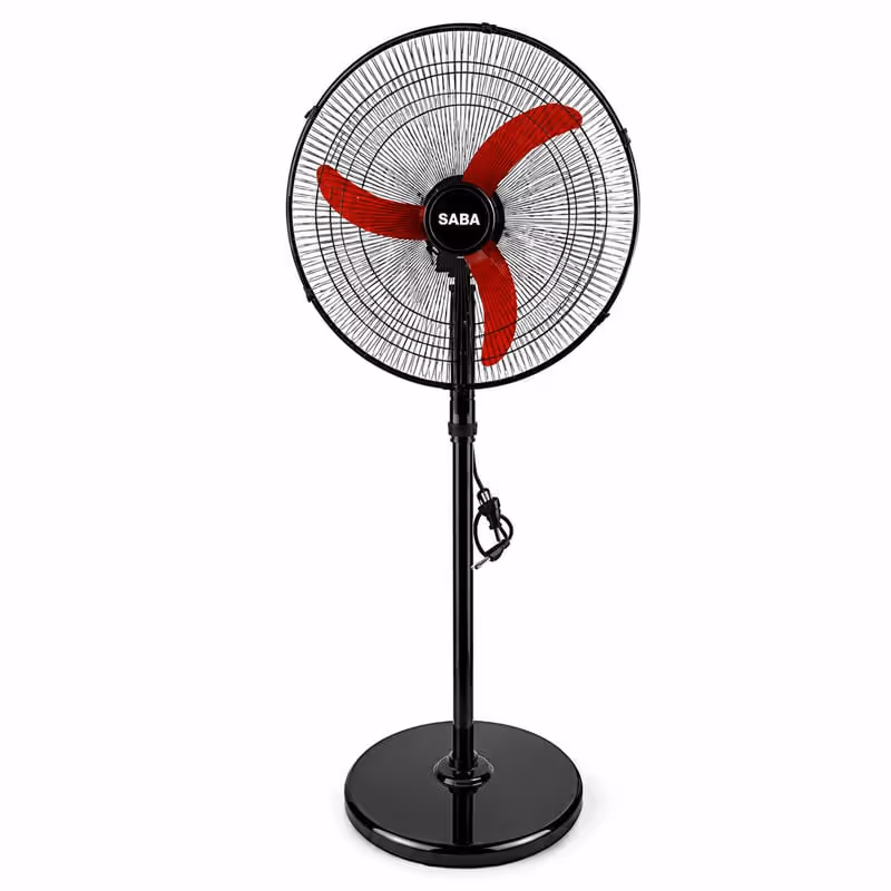 Ventilateur Sur Pieds 50cm SABA 20" - Noir & Rouge